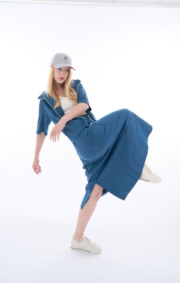 ROSE 針織中袖拉鍊衫/ROSE ZIP SHIRT 