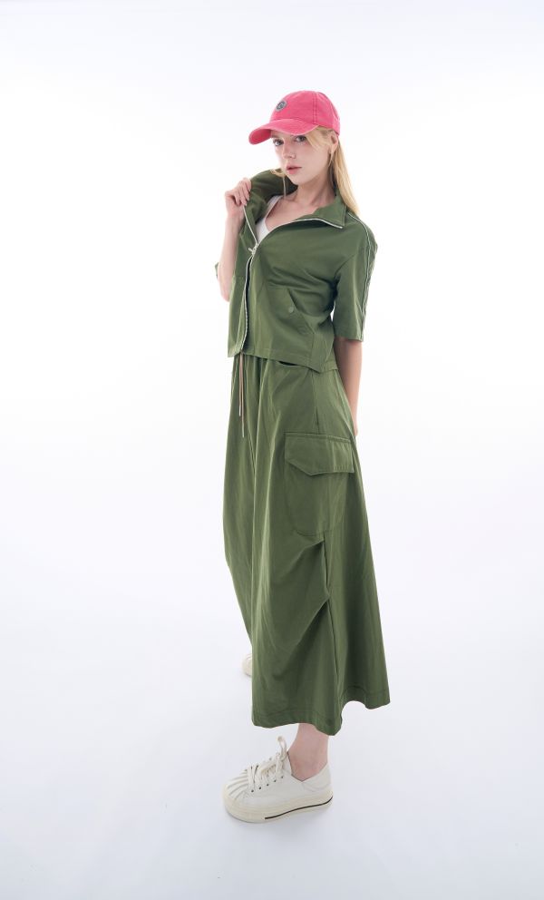 ROSE 針織中袖拉鍊衫/ROSE ZIP SHIRT 