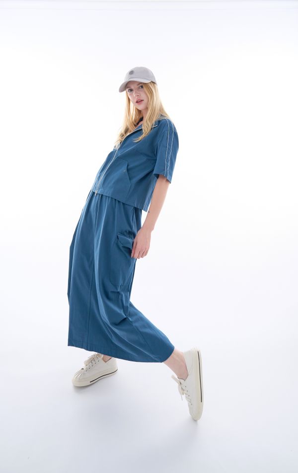 ROSE 針織中袖拉鍊衫/ROSE ZIP SHIRT 