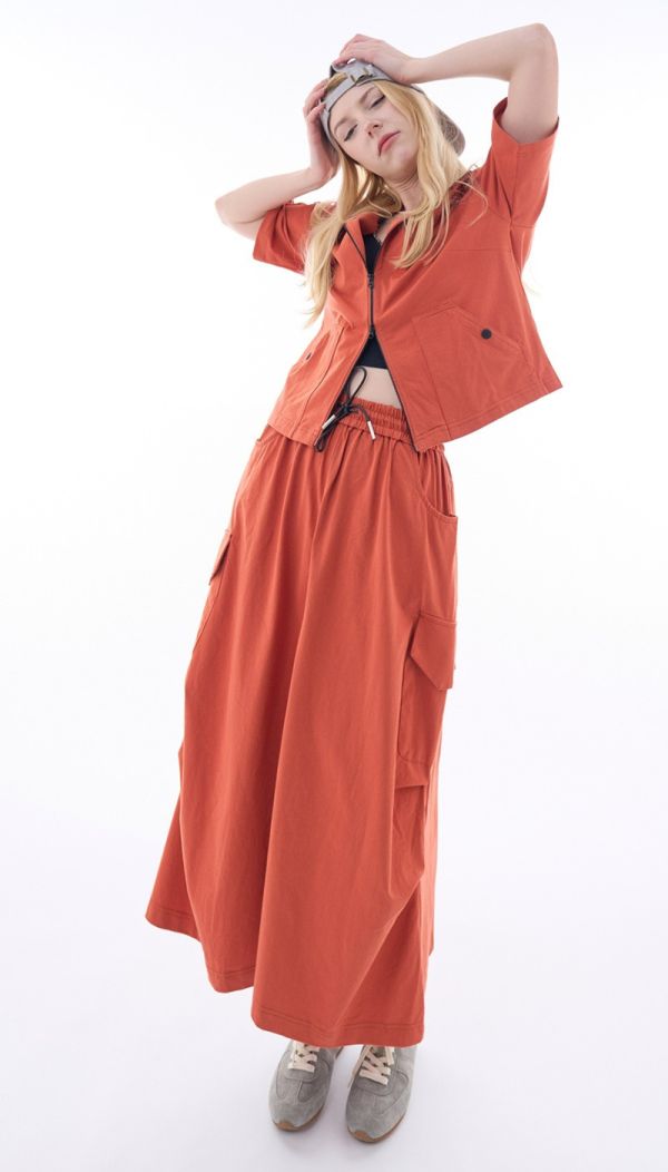 ［Rose］skirt / zip shirt 