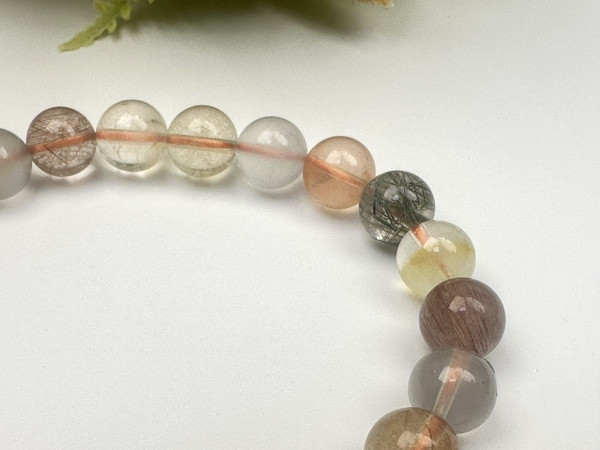 彩兔毛髮晶手鍊 