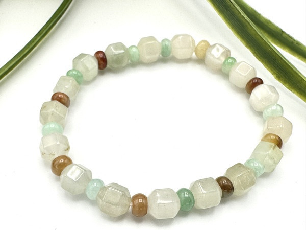 緬甸A貨糯種翡翠手鍊 