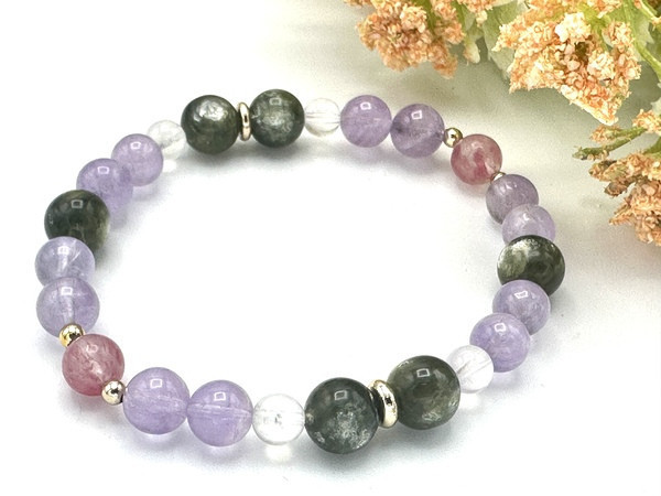 薰衣草紫晶X綠雲母X櫻花雨X藍月光 