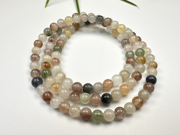 貓眼彩兔毛水晶手鍊 