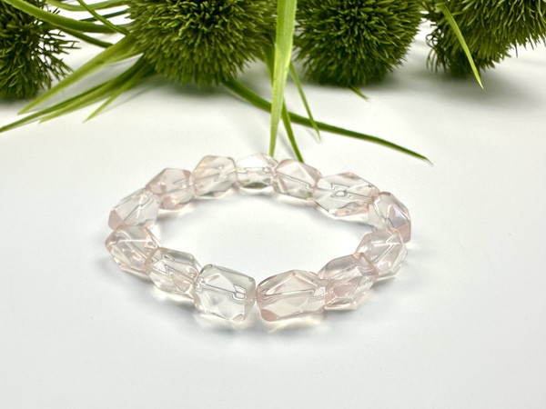 冰種粉水晶手鍊 粉水晶 ,玫瑰石英,愛情之石,招桃花