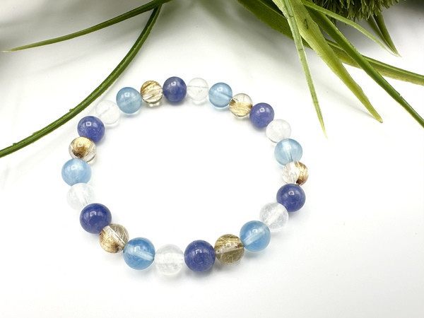 鈦晶x坦桑石x藍月光x海藍寶 