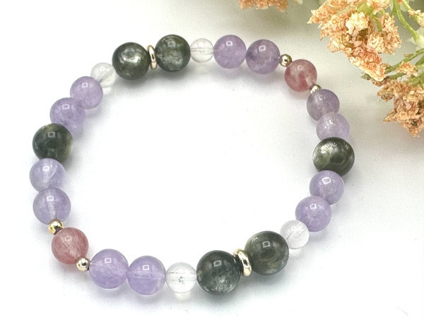 薰衣草紫晶X綠雲母X櫻花雨X藍月光 