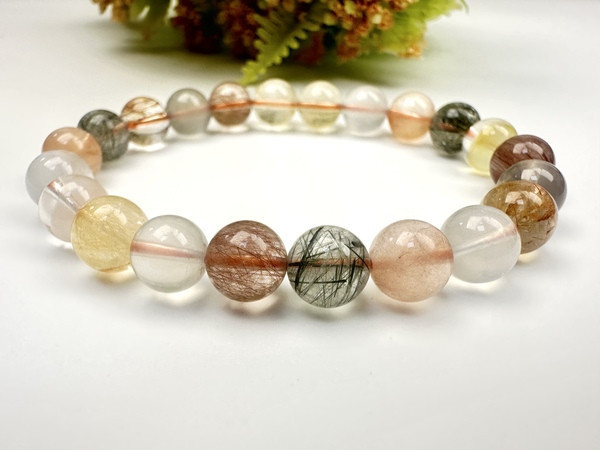 彩兔毛髮晶手鍊 