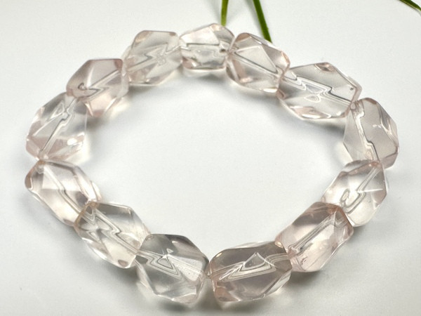 冰種粉水晶手鍊 粉水晶 ,玫瑰石英,愛情之石,招桃花