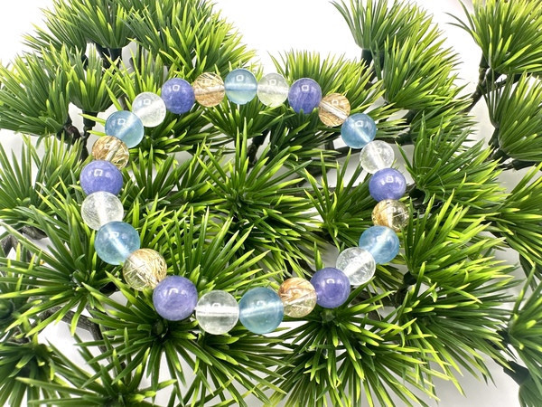 鈦晶x坦桑石x藍月光x海藍寶 