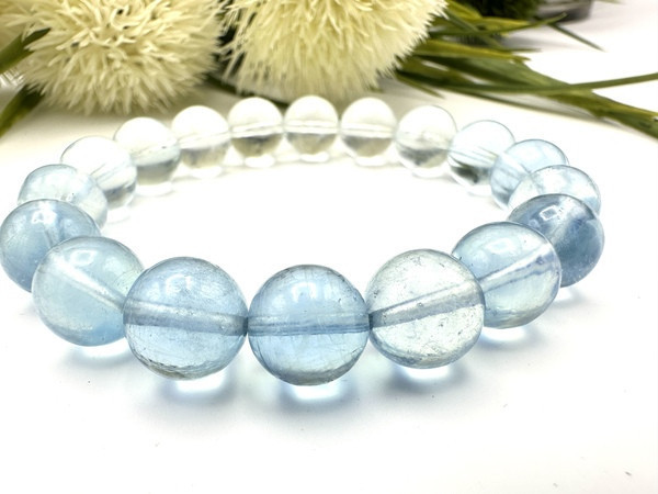 海藍寶漸變色手鍊 