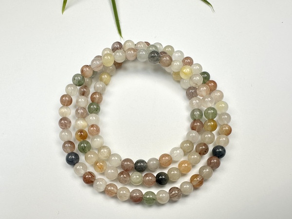 貓眼彩兔毛水晶手鍊 