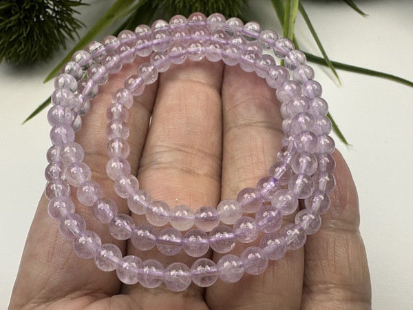 薰衣紫草水晶三圈手鍊 