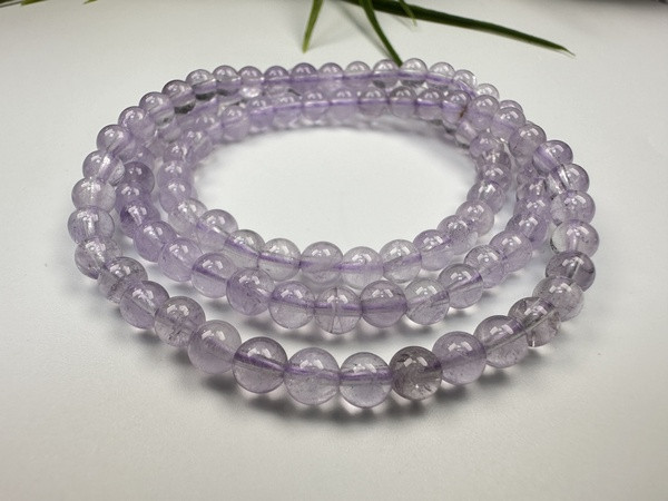 薰衣紫草水晶三圈手鍊 