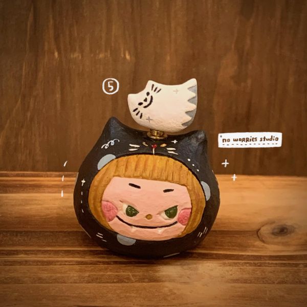 【現貨+預購】 456號-把煩惱瘋狂甩掉吧！席當和喵鬼鬼轉轉擺件 