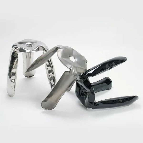 不鏽鋼亮氣球凳 (中) 