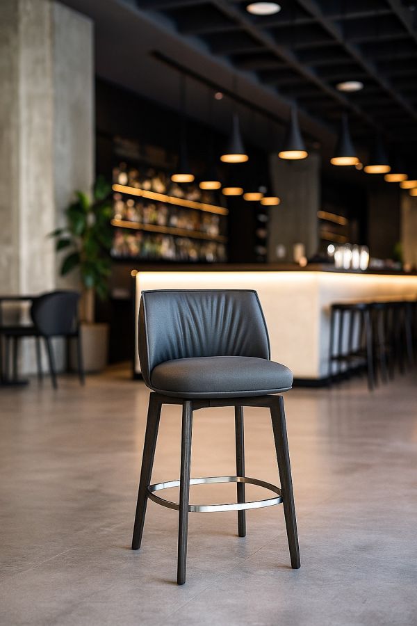 布洛德吧檯椅 (木腳) 