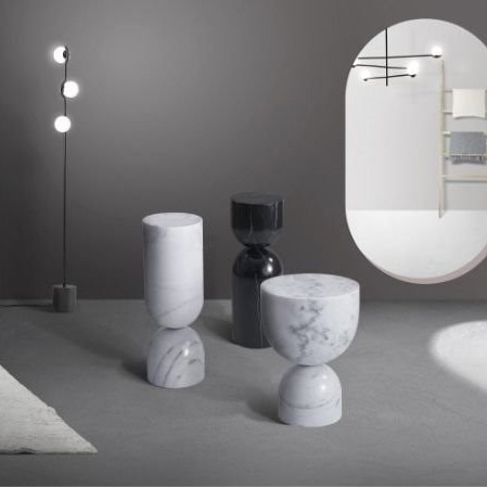 實石大理石茶几 (30黑) 