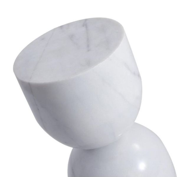 實石大理石小邊几 (20白) 