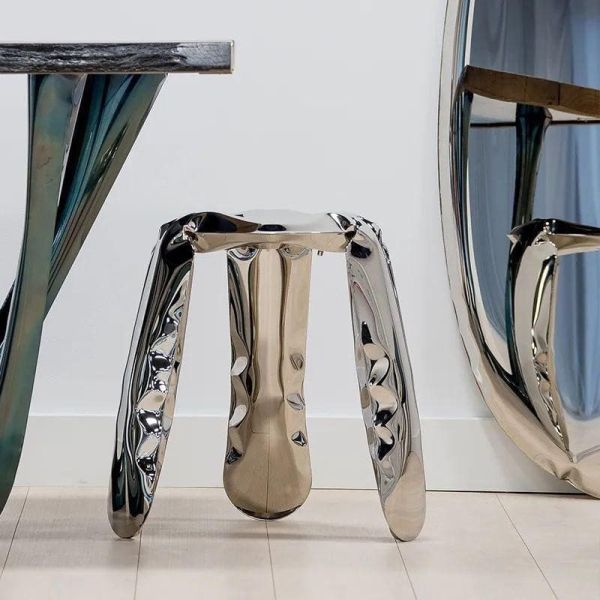 不鏽鋼亮氣球凳 (大) 