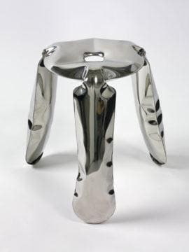 不鏽鋼亮氣球凳 (小) 