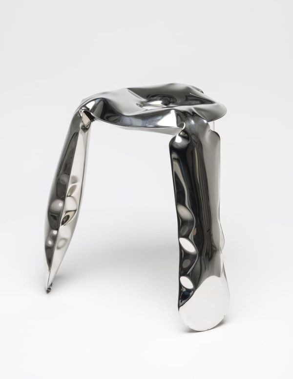 不鏽鋼亮氣球凳 (中) 