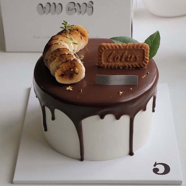 ⊳六吋可可焦糖香蕉蛋糕 生日蛋糕,高雄生日蛋糕,鮮奶油蛋糕,高雄甜點,高雄蛋糕店,生日蛋糕推薦,生日蛋糕預訂,法式甜點