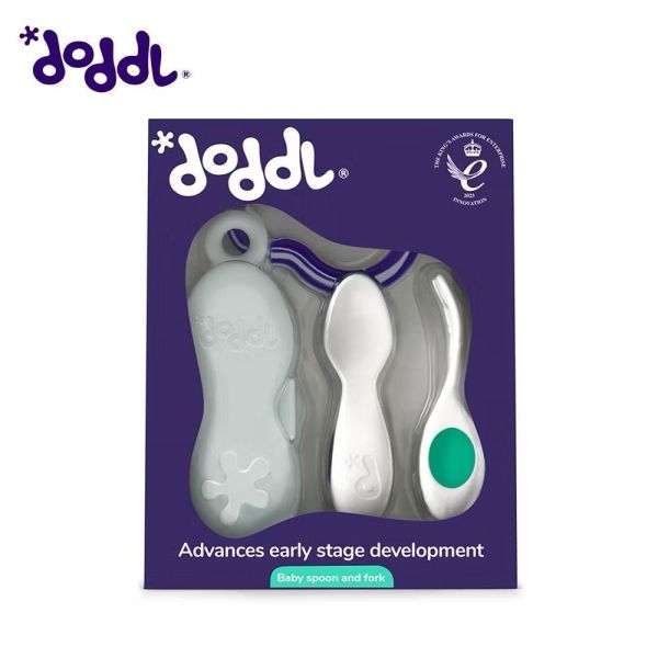 doddl 人體工學嬰兒學習餐具2件組(附攜帶盒) 