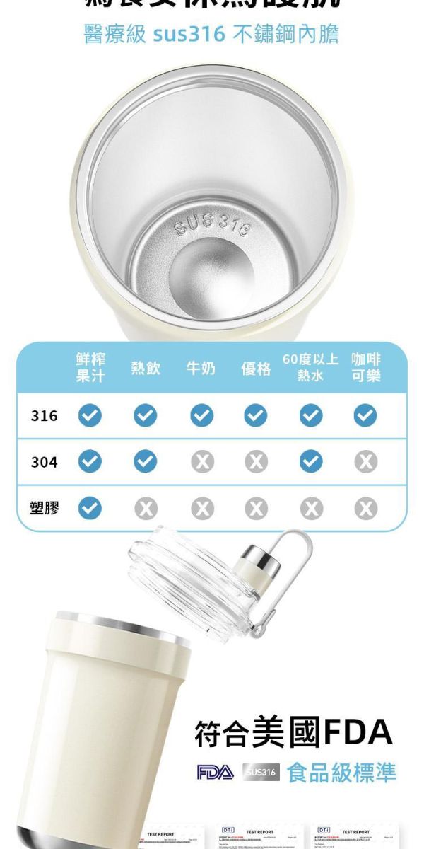 義大利Giaretti珈樂堤 USB真空保溫保冷隨行果汁機(GT-UOB06) 