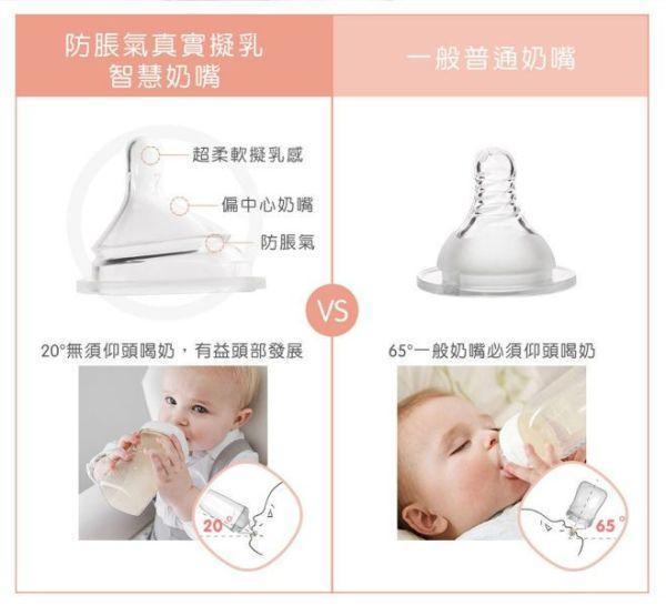 hegen 防脹氣真實擬乳智慧奶嘴-兩入組 