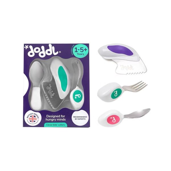 doddl 人體工學嬰幼兒學習餐具3件組 