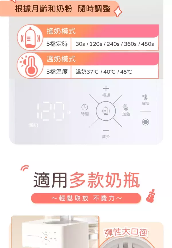 義大利Giaretti珈樂堤 多功能控溫調乳搖奶瓶機(GT-BWHA01) 