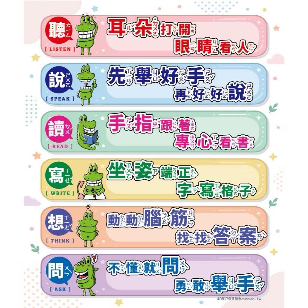【為老師班級經營加分】第 65 招:老師別再碎碎念!用「聽說讀寫想問」建立課堂自動導航系統|原文圖例