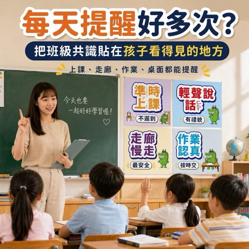 【為老師班級經營加分】第 63 招:開學不慌張!用「正向提醒」輕鬆建立班級常規|原文圖例