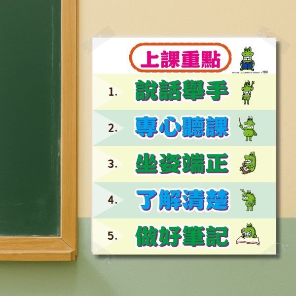 【教室布置海報：秩序口訣】上課重點＋學習重點｜靜心角＋不奔跑｜午餐時間＋放學時間 教室佈置圖,教室海報,好品格標語,班規海報,勵志標語,學習態度標語,正向鼓勵標語,品格教育海報,國小教室佈置,佈告欄裝飾