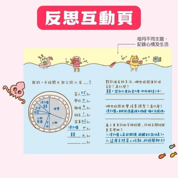 【傻笑鱷魚】A6不過期手帳本｜96頁・日期自填・附防水書套｜雙封面隨機 