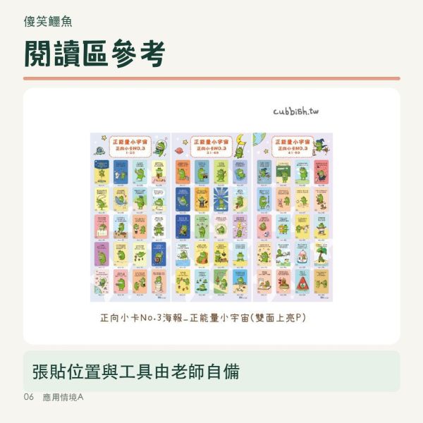 【傻笑鱷魚】正向小卡海報｜63×29.5cm｜注音／無注音隨機1張｜教室佈置・班級鼓勵 