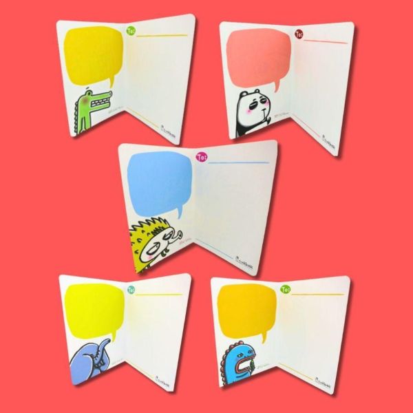 【傻笑鱷魚】動物萬用卡附信封｜大款10.5×14.7・小款7.2×10.5cm｜圖案隨機10入 