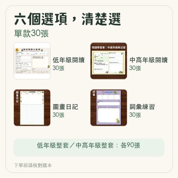 【傻笑鱷魚】國小閱讀寫作學習單｜低年級注音・中高年級無注音｜圖畫日記・詞彙練習｜單款30張／整套90張 