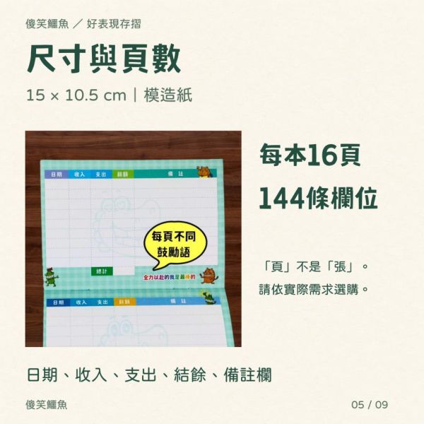 【傻笑鱷魚】好表現存摺｜專案用｜15×10.5cm・16頁｜1／3／5本・封面隨機 