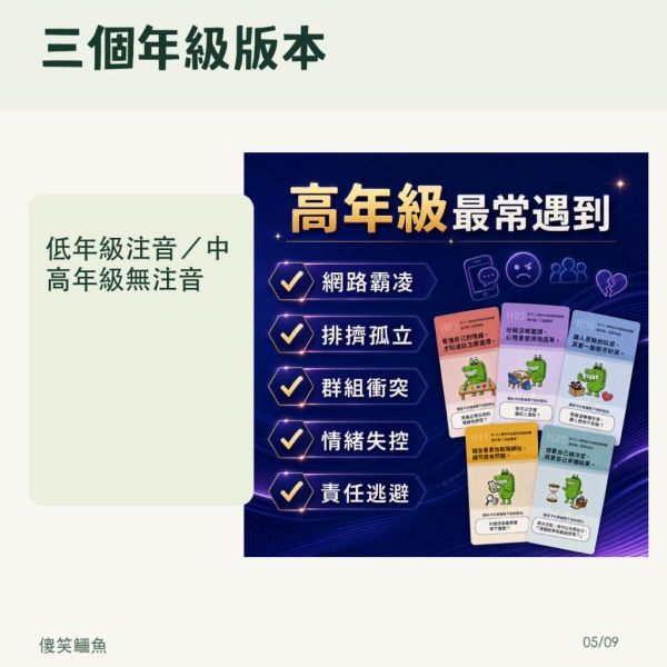 【傻笑鱷魚】班級歸屬感正向小卡20張｜低年級注音、中高年級無注音｜SEL班級經營 
