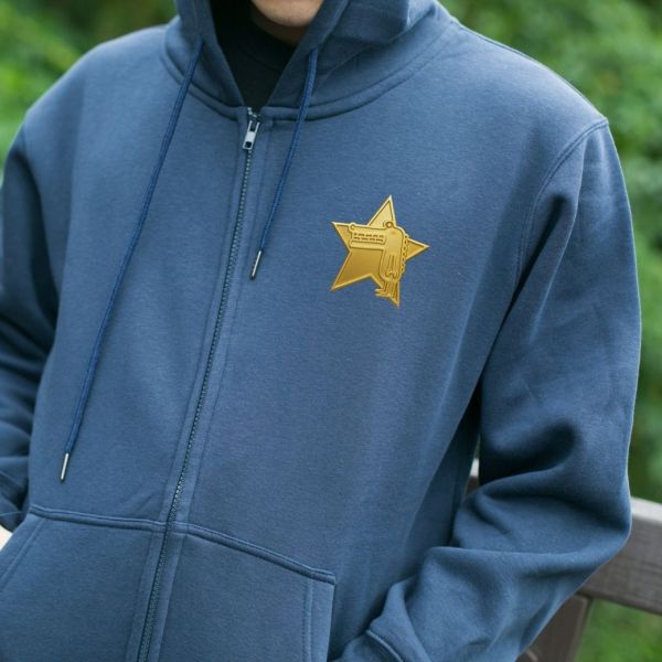 【有刷毛連帽拉鍊外套】金徽章款 釣星星款｜TH03｜51106 