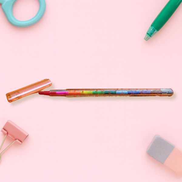 三角可擦拭-彩虹筆著色組 