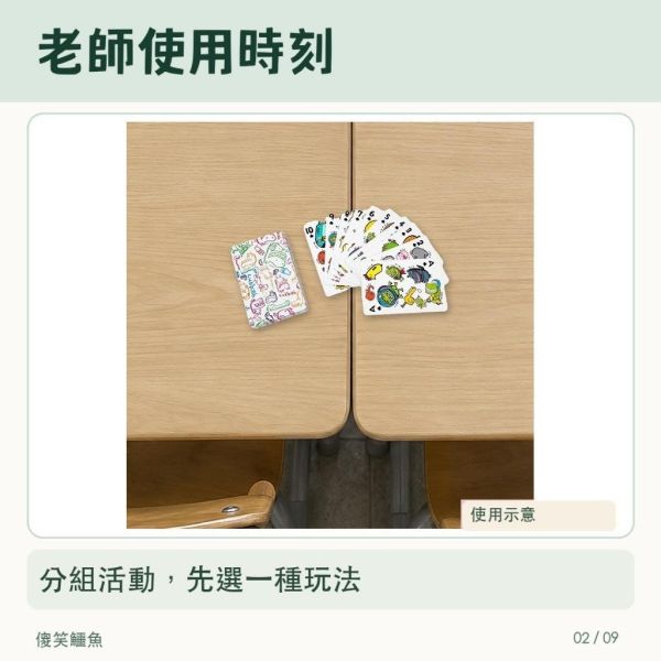 【傻笑鱷魚】班級桌遊牌卡｜動物觀察・特質鼓勵・ABC學習｜4款組／隨機1盒｜5.8×8.8cm 