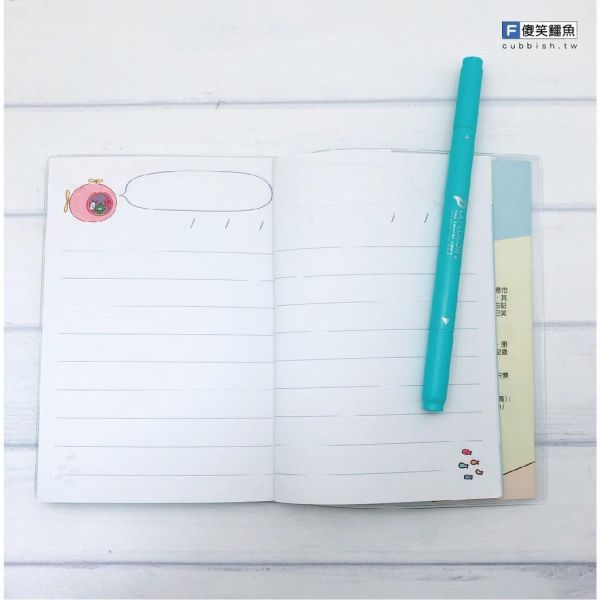 【傻笑鱷魚】A6不過期手帳本｜96頁・日期自填・附防水書套｜雙封面隨機 
