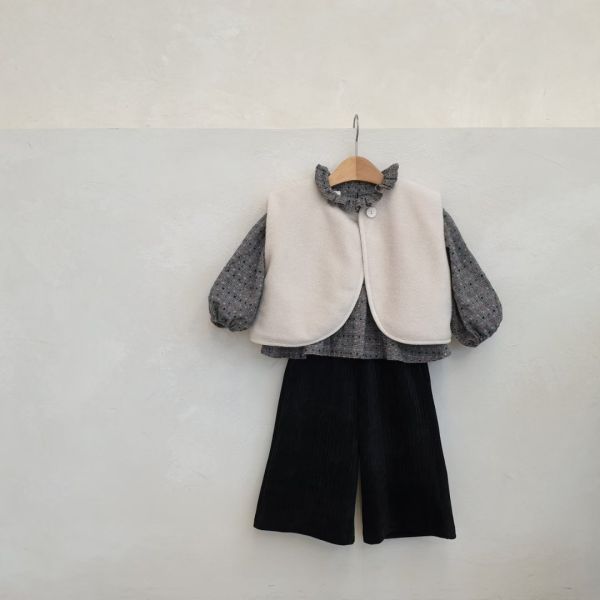 圓弧厚絨背心(2色) 