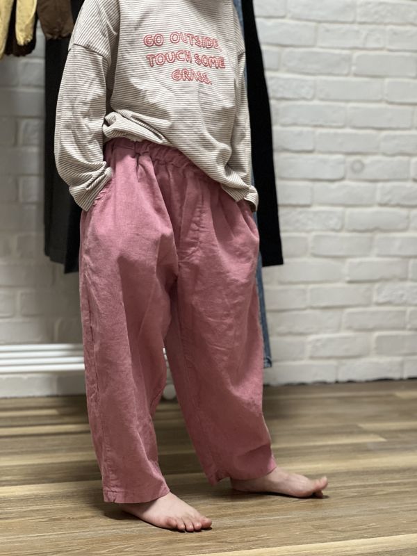 韓系燈芯絨鬆緊褲 