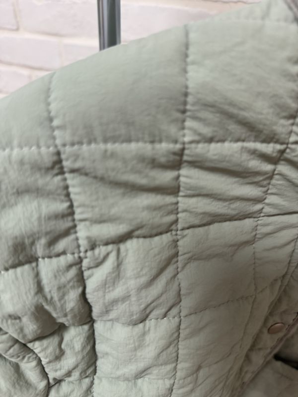 柔霧格紋鋪棉外套 