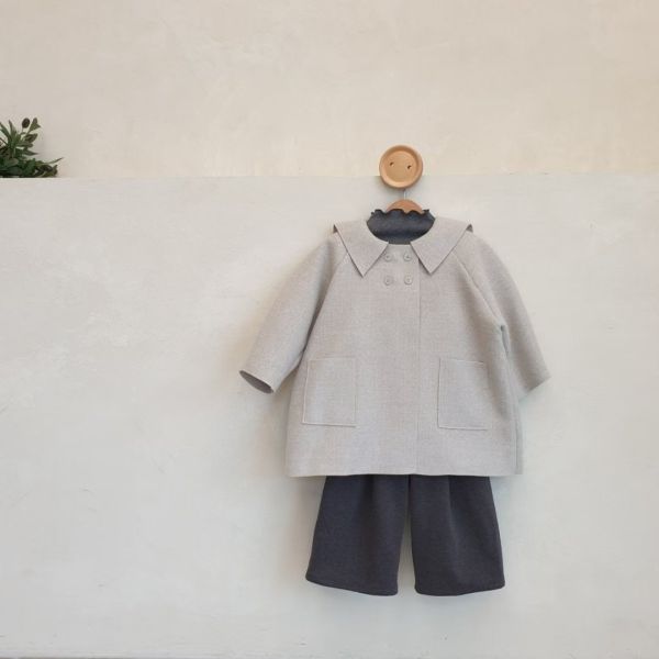 雙排釦羊毛外套(2色) 