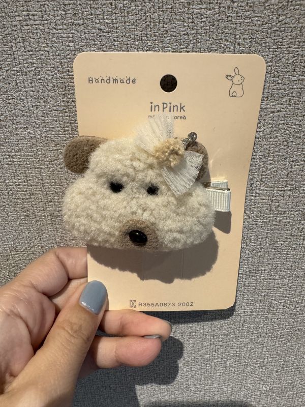 手工毛絨造型髮夾 正韓,真皮,單肩包